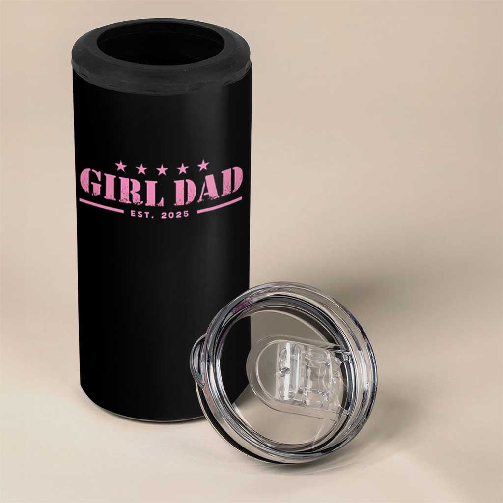 Girl Dad Est. 2025 4 in 1 Can Cooler Tumbler