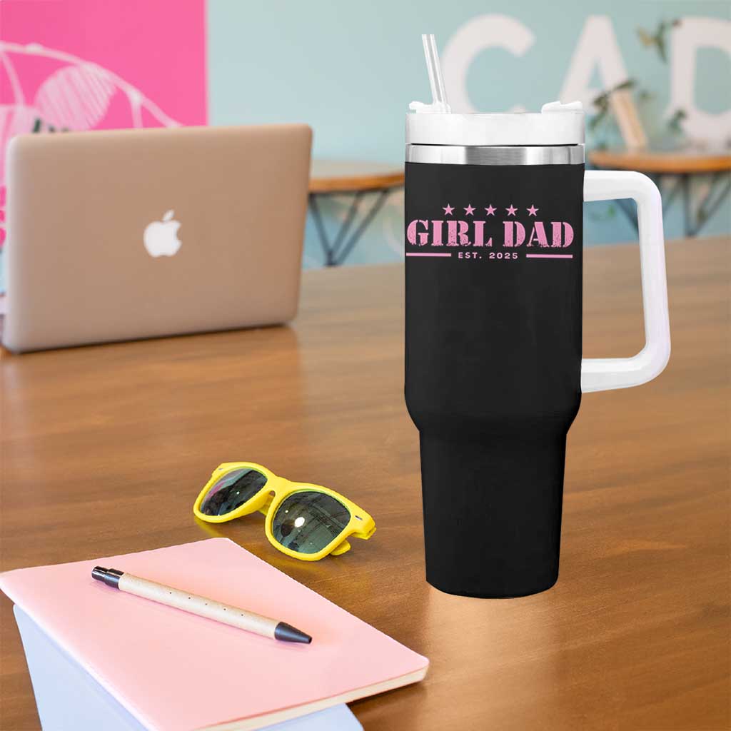 Girl Dad Est. 2025 Tumbler With Handle