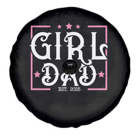 Girl Dad Est. 2025 Spare Tire Cover Pink Dad First Fathers Day