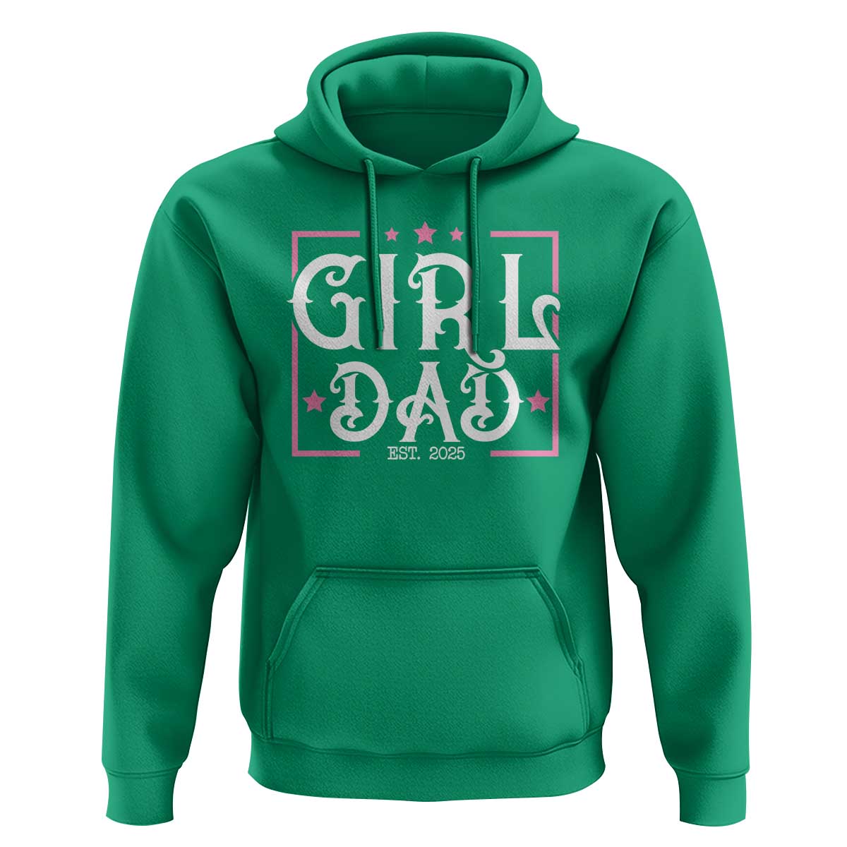 Girl Dad Est. 2025 Hoodie Pink Dad First Fathers Day