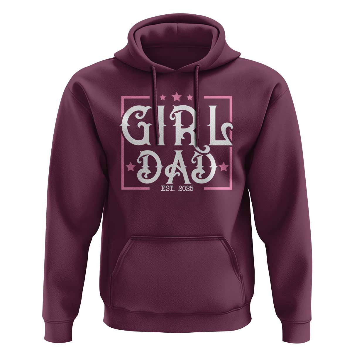 Girl Dad Est. 2025 Hoodie Pink Dad First Fathers Day