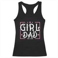 Girl Dad Est. 2025 Racerback Tank Top Pink Dad First Fathers Day