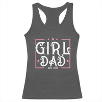 Girl Dad Est. 2025 Racerback Tank Top Pink Dad First Fathers Day