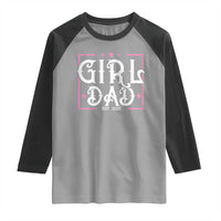 Girl Dad Est. 2025 Raglan Shirt Pink Dad First Fathers Day
