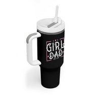 Girl Dad Est. 2025 Tumbler With Handle Pink Dad First Fathers Day