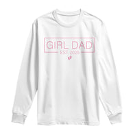 Girl Dad Est. 2025 Long Sleeve Shirt Expect Baby 2025 Fathers Day