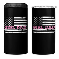 Dad Of Girl Est. 2025 4 in 1 Can Cooler Tumbler Father Girl To Be 2025 Daddy Fathers Day USA Flag