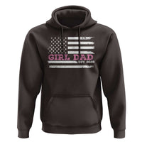 Dad Of Girl Est. 2025 Hoodie Father Girl To Be 2025 Daddy Fathers Day USA Flag