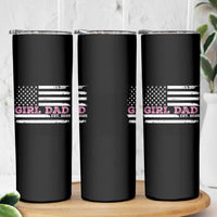 Dad Of Girl Est. 2025 Skinny Tumbler Father Girl To Be 2025 Daddy Fathers Day USA Flag