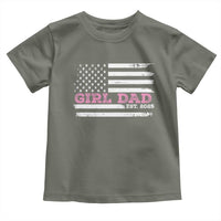 Dad Of Girl Est. 2025 Toddler T Shirt Father Girl To Be 2025 Daddy Fathers Day USA Flag