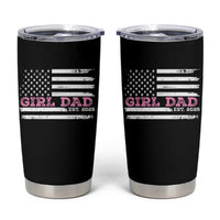 Dad Of Girl Est. 2025 Tumbler Cup Father Girl To Be 2025 Daddy Fathers Day USA Flag