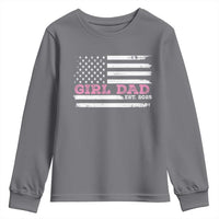Dad Of Girl Est. 2025 Youth Sweatshirt Father Girl To Be 2025 Daddy Fathers Day USA Flag