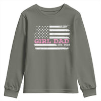 Dad Of Girl Est. 2025 Youth Sweatshirt Father Girl To Be 2025 Daddy Fathers Day USA Flag