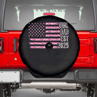Dad Of Girl Est. 2025 Spare Tire Cover Father Girl To Be 2025 Daddy Camouflage Camo Flag