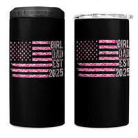 Dad Of Girl Est. 2025 4 in 1 Can Cooler Tumbler Father Girl To Be 2025 Daddy Camouflage Camo Flag