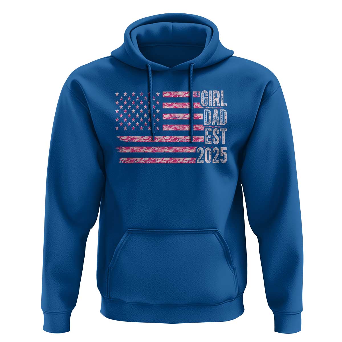 Dad Of Girl Est. 2025 Hoodie Father Girl To Be 2025 Daddy Camouflage Camo Flag
