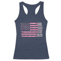 Dad Of Girl Est. 2025 Racerback Tank Top Father Girl To Be 2025 Daddy Camouflage Camo Flag