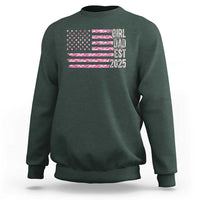 Dad Of Girl Est. 2025 Sweatshirt Father Girl To Be 2025 Daddy Camouflage Camo Flag