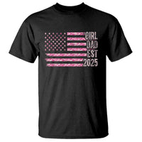 Dad Of Girl Est. 2025 T Shirt Father Girl To Be 2025 Daddy Camouflage Camo Flag