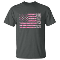 Dad Of Girl Est. 2025 T Shirt Father Girl To Be 2025 Daddy Camouflage Camo Flag