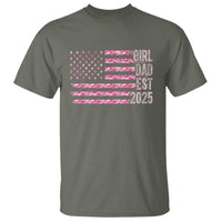 Dad Of Girl Est. 2025 T Shirt Father Girl To Be 2025 Daddy Camouflage Camo Flag