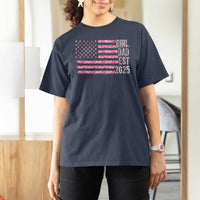 Dad Of Girl Est. 2025 T Shirt For Women Father Girl To Be 2025 Daddy Camouflage Camo Flag