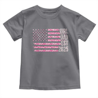 Dad Of Girl Est. 2025 Toddler T Shirt Father Girl To Be 2025 Daddy Camouflage Camo Flag