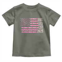 Dad Of Girl Est. 2025 Toddler T Shirt Father Girl To Be 2025 Daddy Camouflage Camo Flag