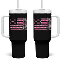 Dad Of Girl Est. 2025 Tumbler With Handle Father Girl To Be 2025 Daddy Camouflage Camo Flag