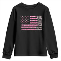 Dad Of Girl Est. 2025 Youth Sweatshirt Father Girl To Be 2025 Daddy Camouflage Camo Flag