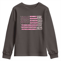Dad Of Girl Est. 2025 Youth Sweatshirt Father Girl To Be 2025 Daddy Camouflage Camo Flag