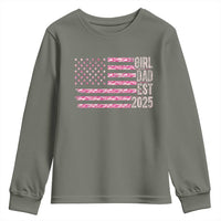 Dad Of Girl Est. 2025 Youth Sweatshirt Father Girl To Be 2025 Daddy Camouflage Camo Flag