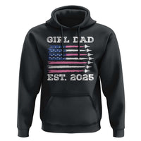 Girl Dad Est. 2025 Hoodie American USA Flag Pink Dad Fathers Day