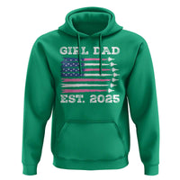 Girl Dad Est. 2025 Hoodie American USA Flag Pink Dad Fathers Day