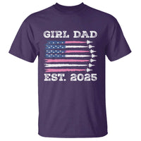Girl Dad Est. 2025 T Shirt American USA Flag Pink Dad Fathers Day