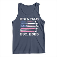 Girl Dad Est. 2025 Tank Top American USA Flag Pink Dad Fathers Day