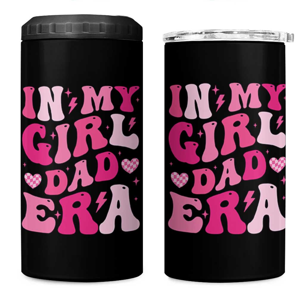 In My Dad Girl Era 4 in 1 Can Cooler Tumbler Funny Fathers Day Gift 2025