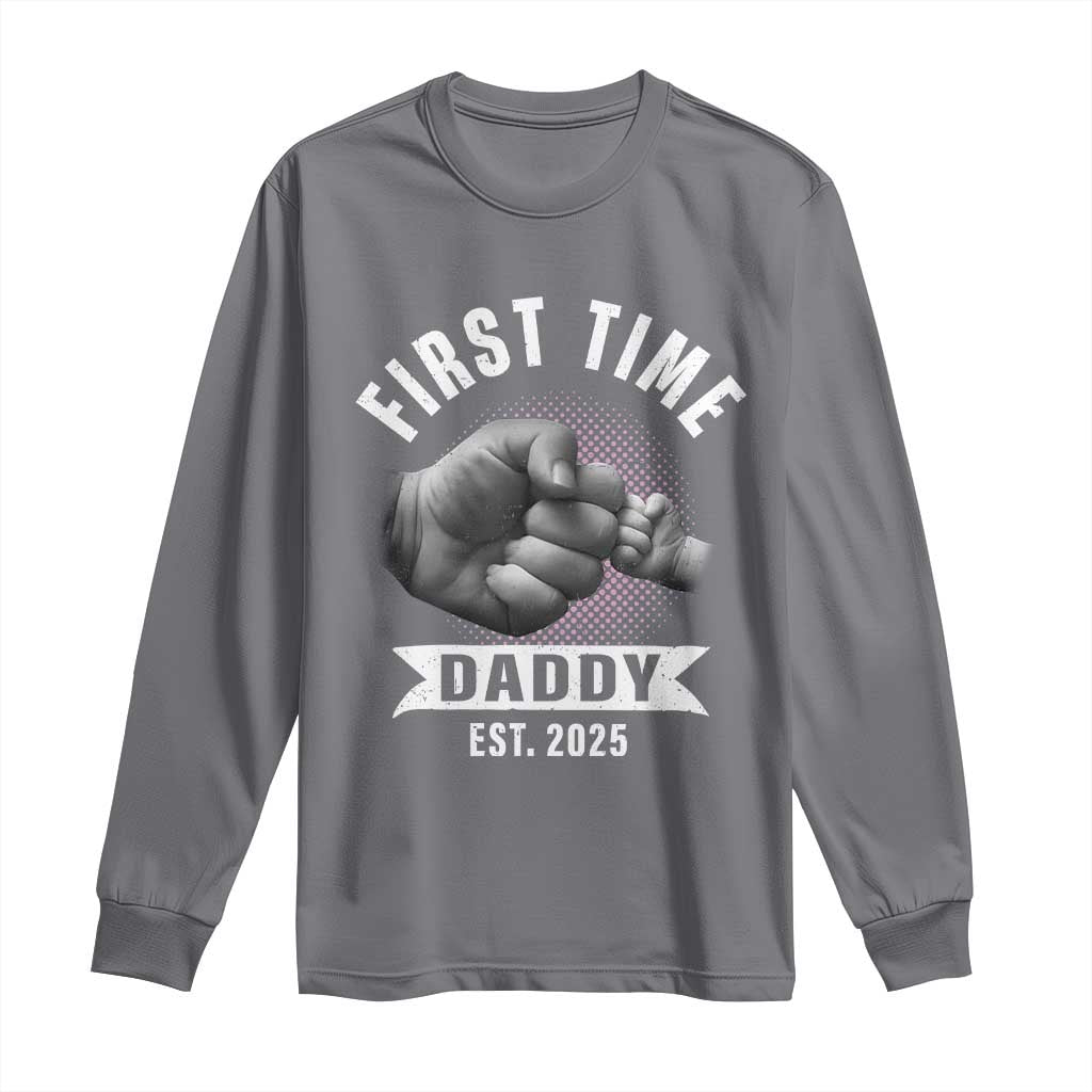 Girl Dad Est. 2025 Long Sleeve Shirt Fist Time Daddy To Be