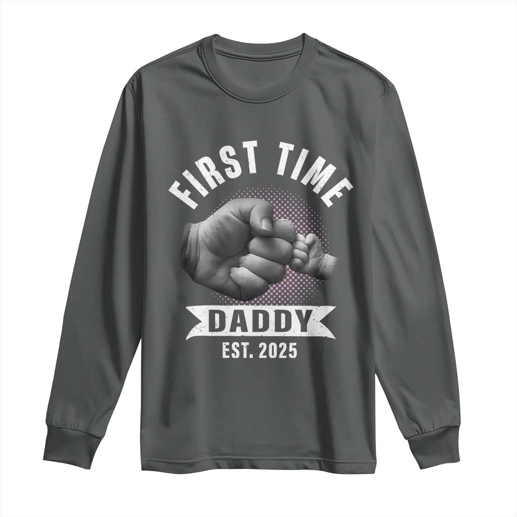 Girl Dad Est. 2025 Long Sleeve Shirt Fist Time Daddy To Be