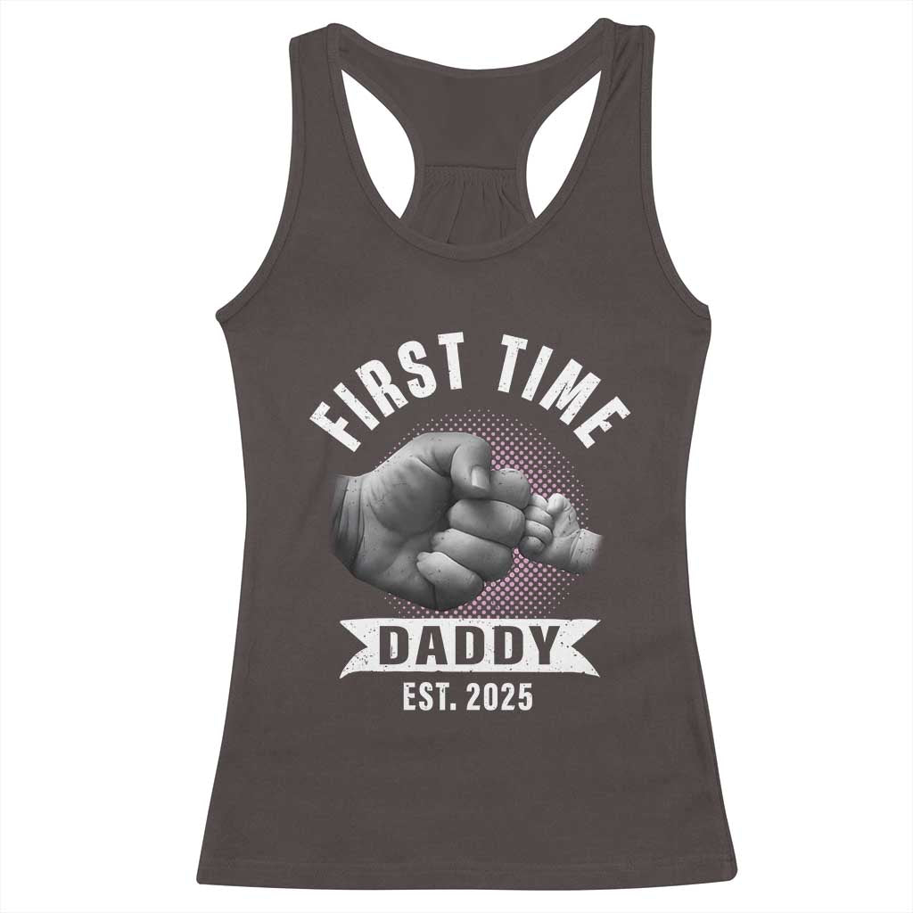Girl Dad Est. 2025 Racerback Tank Top Fist Time Daddy To Be