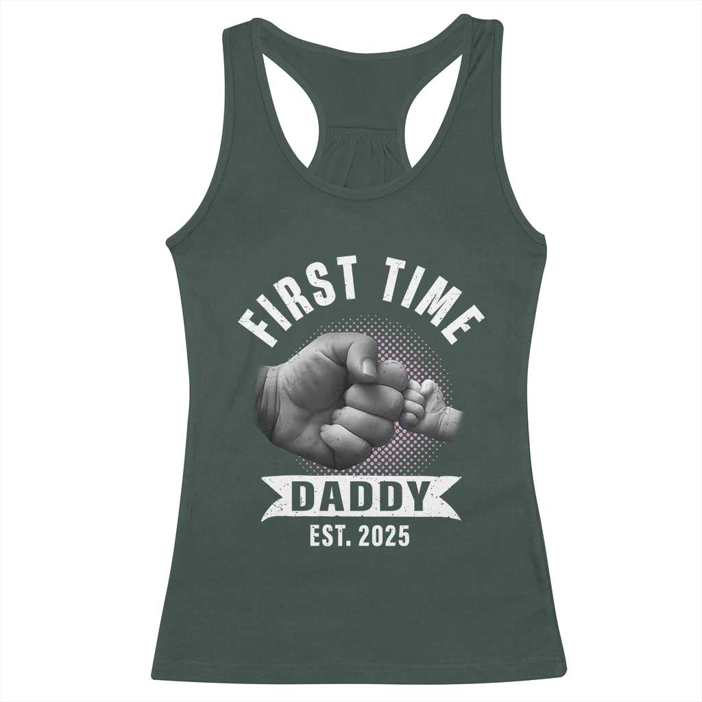 Girl Dad Est. 2025 Racerback Tank Top Fist Time Daddy To Be