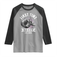 Girl Dad Est. 2025 Raglan Shirt Fist Time Daddy To Be