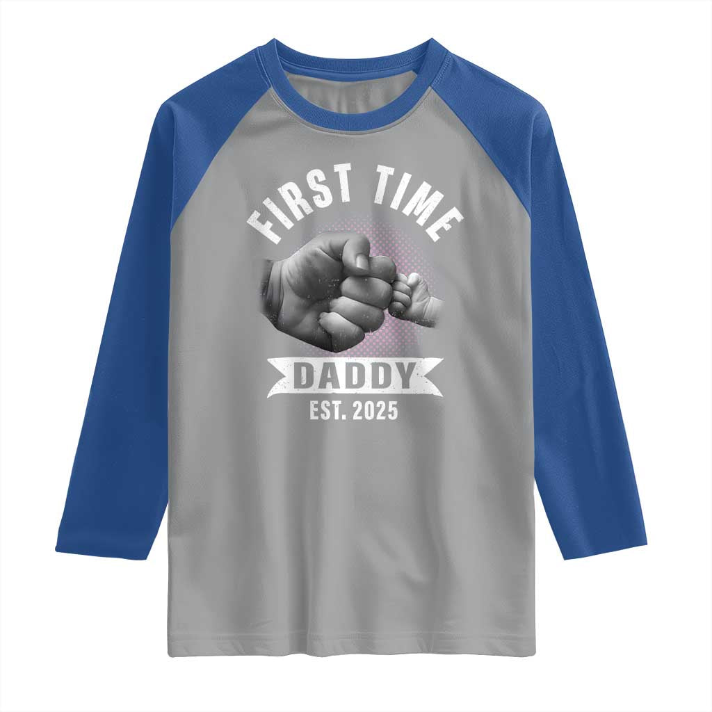 Girl Dad Est. 2025 Raglan Shirt Fist Time Daddy To Be