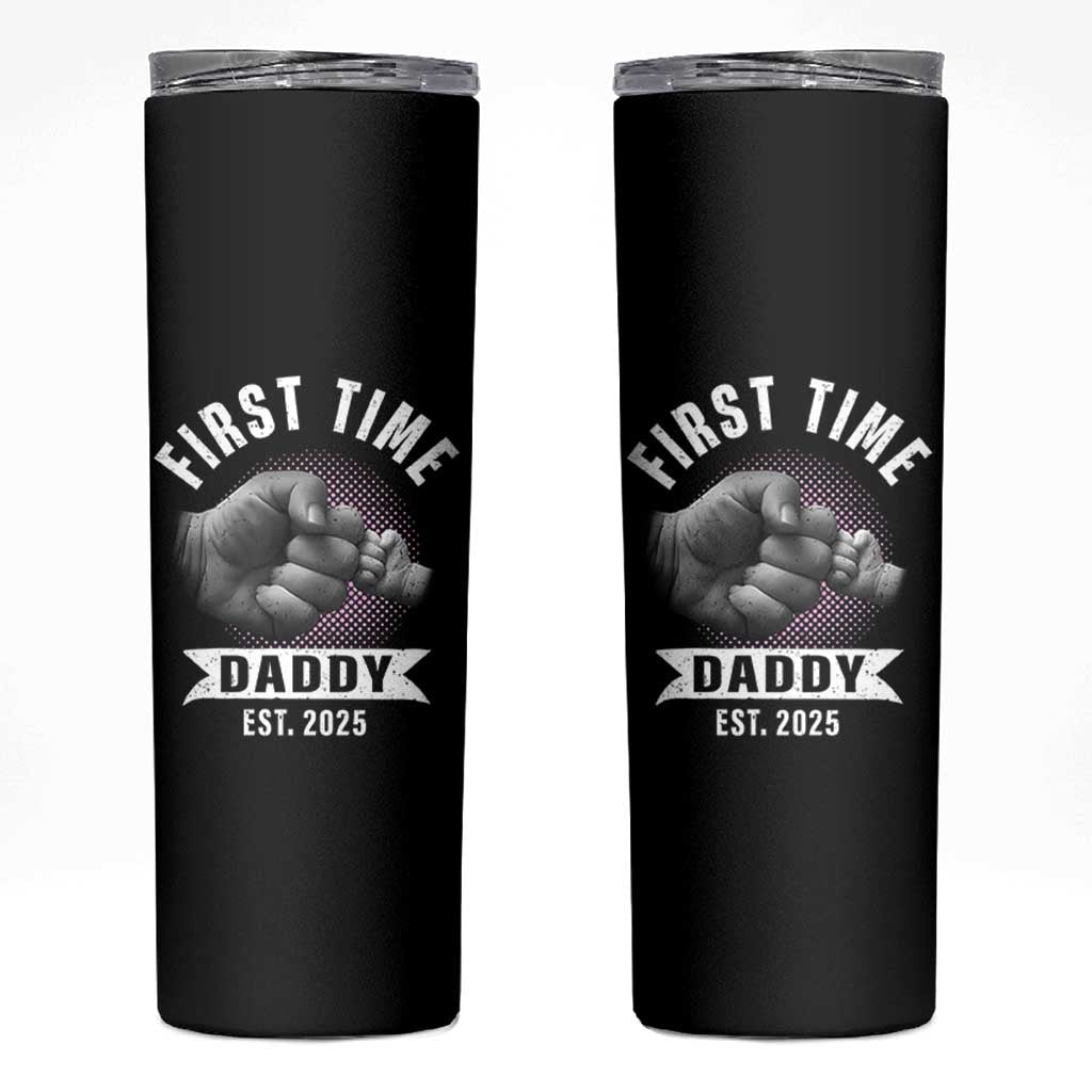 Girl Dad Est. 2025 Skinny Tumbler Fist Time Daddy To Be