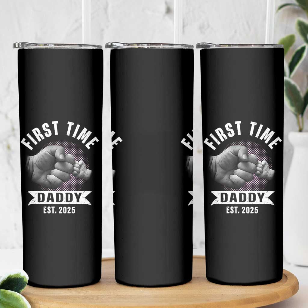 Girl Dad Est. 2025 Skinny Tumbler Fist Time Daddy To Be