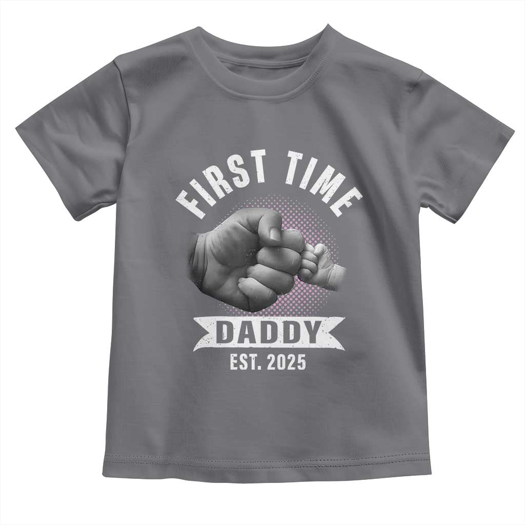 Girl Dad Est. 2025 Toddler T Shirt Fist Time Daddy To Be