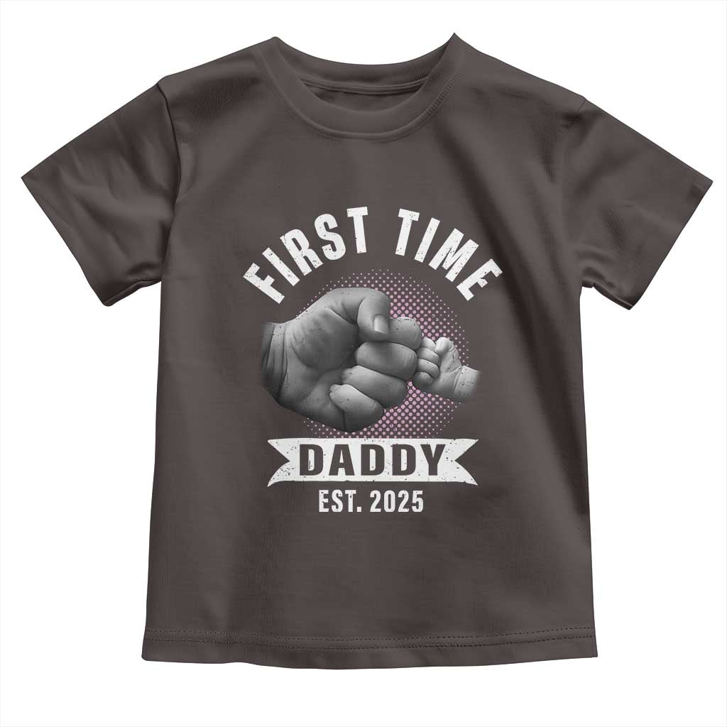 Girl Dad Est. 2025 Toddler T Shirt Fist Time Daddy To Be