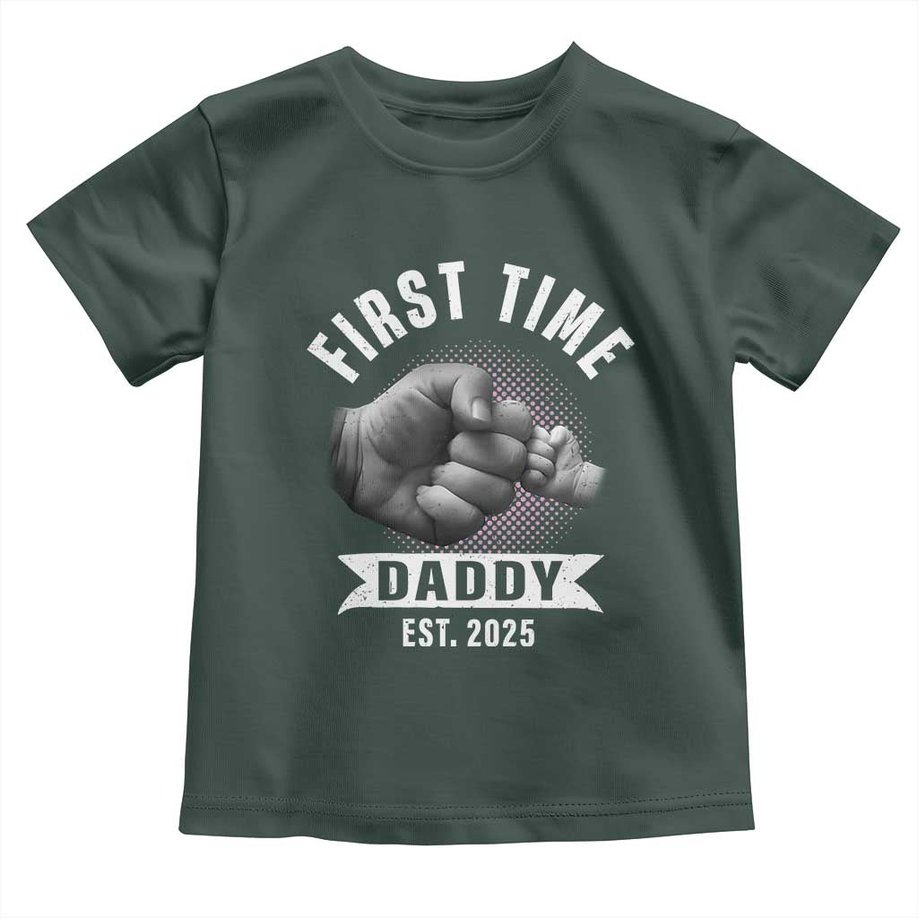 Girl Dad Est. 2025 Toddler T Shirt Fist Time Daddy To Be
