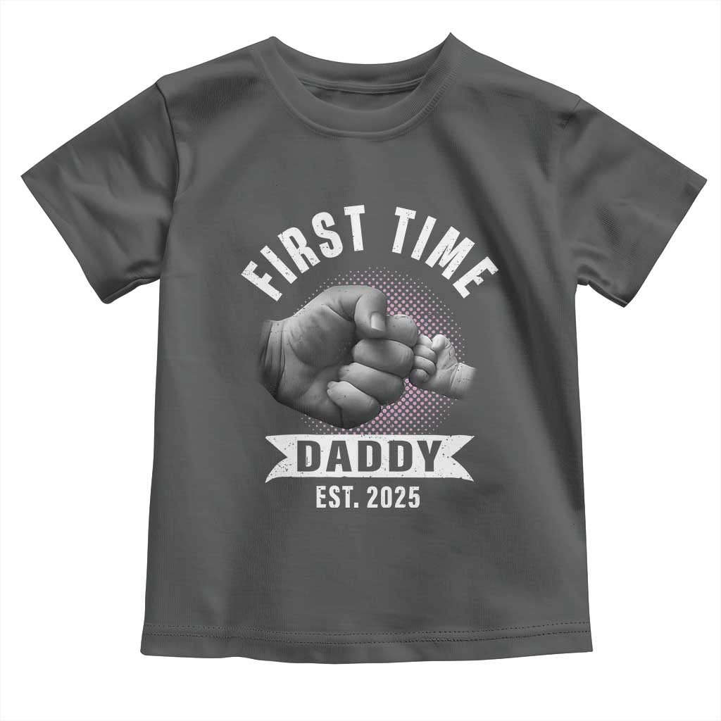 Girl Dad Est. 2025 Toddler T Shirt Fist Time Daddy To Be