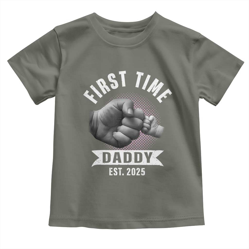 Girl Dad Est. 2025 Toddler T Shirt Fist Time Daddy To Be